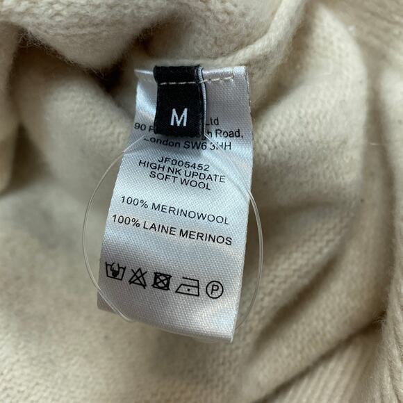 Joseph High Neck Soft Merino Wool Seam Turtleneck Sweater Women's M - Picture 7 of 10